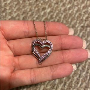 Heart Necklace Pendant on Sterling Sikver Chain